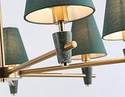 Люстра на штанге Ambrella Light LH LH75053 цвет плафона/подвески Зеленый, цвет арматуры Латунь-4