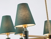 Люстра на штанге Ambrella Light LH LH75053 цвет плафона/подвески Зеленый, цвет арматуры Латунь-6