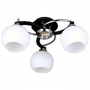 Люстра Omnilux Caldiero OML-25407-03 цвет плафона/подвески Белый, цвет арматуры Хром, Черный