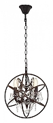 Люстра Loft it Foucaults Orb Crystal LOFT1897/4 цвет плафона/подвески Прозрачный, цвет арматуры Коричневый-1