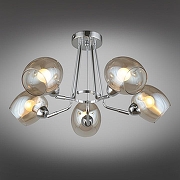 Люстра Omnilux Tesero OML-27307-05 цвет плафона/подвески Прозрачный, цвет арматуры Хром-1