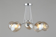 Люстра Omnilux Tesero OML-27307-05 цвет плафона/подвески Прозрачный, цвет арматуры Хром-3