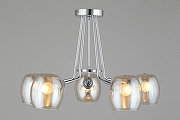 Люстра Omnilux Tesero OML-27307-05 цвет плафона/подвески Прозрачный, цвет арматуры Хром-4