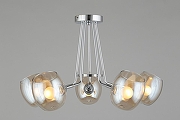 Люстра Omnilux Tesero OML-27307-05 цвет плафона/подвески Прозрачный, цвет арматуры Хром-7
