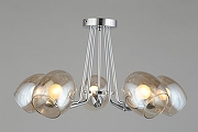 Люстра Omnilux Tesero OML-27307-05 цвет плафона/подвески Прозрачный, цвет арматуры Хром-8