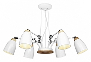 Люстра Loft it Watchman LOFT4402/6WH цвет плафона/подвески Белый, цвет арматуры Белый, Коричневый-2