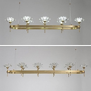 Люстра Imperiumloft LOTOS LONG LOTOS-LONG01 цвет плафона/подвески Прозрачный, цвет арматуры Латунь-2