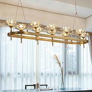 Люстра Imperiumloft LOTOS LONG LOTOS-LONG01 цвет плафона/подвески Прозрачный, цвет арматуры Латунь-4
