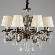 Люстра Omnilux Catanzaro OML-30813-08 цвет плафона/подвески Бежевый, Прозрачный, цвет арматуры Бронза-6