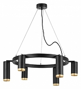 Люстра Lightstar Rullo LR01637387340 цвет плафона/подвески Черный, Золото, цвет арматуры Черный-1