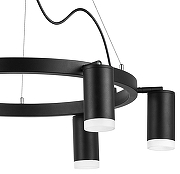 Люстра Lightstar Rullo LR0163760 цвет плафона/подвески Белый, Черный, цвет арматуры Черный-3