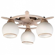 Люстра Omnilux Fronteira OML-50517-03 цвет плафона/подвески Белый, Коричневый, цвет арматуры Коричневый