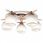 Люстра Omnilux Fronteira OML-50517-05 цвет плафона/подвески Белый, Коричневый, цвет арматуры Коричневый
