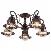 Люстра Omnilux Molfetta OML-50607-05 цвет плафона/подвески Коричневый, цвет арматуры Коричневый