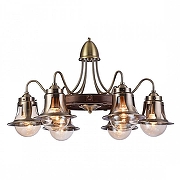 Люстра Omnilux Croce OML-50703-06 цвет плафона/подвески Бронза, Прозрачный, цвет арматуры Коричневый