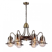 Люстра Omnilux Croce OML-50703-06 цвет плафона/подвески Бронза, Прозрачный, цвет арматуры Коричневый-1