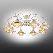 Люстра на штанге Omnilux Torri OML-50807-08 цвет плафона/подвески Белый, Золото, цвет арматуры Белый-1
