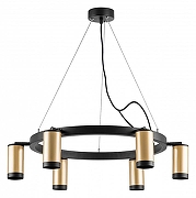 Люстра Lightstar Rullo LR01640637 цвет плафона/подвески Черный, Золото, цвет арматуры Черный-1