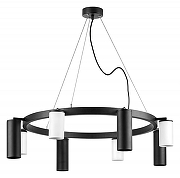 Люстра Lightstar Rullo LR018364874 цвет плафона/подвески Белый, Черный, цвет арматуры Черный-1