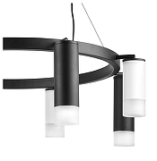 Люстра Lightstar Rullo LR0183648741 цвет плафона/подвески Белый, Черный, цвет арматуры Черный-3