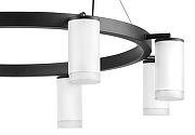 Люстра Lightstar Rullo LR0183680 цвет плафона/подвески Белый, цвет арматуры Черный-3