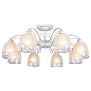 Люстра Omnilux Ferraro OML-54907-08 цвет плафона/подвески Белый, цвет арматуры Белый, Золото-1