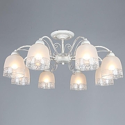 Люстра Omnilux Ferraro OML-54907-08 цвет плафона/подвески Белый, цвет арматуры Белый, Золото-2