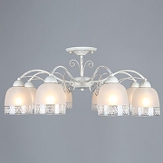 Люстра Omnilux Ferraro OML-54907-08 цвет плафона/подвески Белый, цвет арматуры Белый, Золото-3