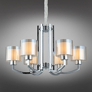 Люстра Omnilux Atessa OML-55903-06 цвет плафона/подвески Белый, Коричневый, цвет арматуры Хром-2