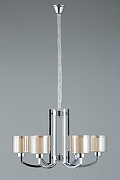 Люстра Omnilux Atessa OML-55903-06 цвет плафона/подвески Белый, Коричневый, цвет арматуры Хром-3