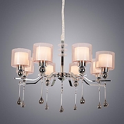 Люстра Omnilux Giarre OML-56003-08 цвет плафона/подвески Белый, Коричневый, цвет арматуры Хром-1