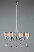 Люстра Omnilux Giarre OML-56003-08 цвет плафона/подвески Белый, Коричневый, цвет арматуры Хром-3