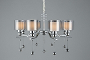Люстра Omnilux Giarre OML-56003-08 цвет плафона/подвески Белый, Коричневый, цвет арматуры Хром-5