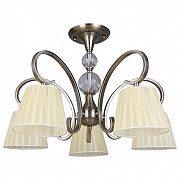 Люстра на штанге Omnilux Laveno OML-56103-05 цвет плафона/подвески Белый, цвет арматуры Бронза