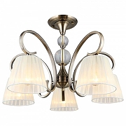 Люстра на штанге Omnilux Laveno OML-56103-05 цвет плафона/подвески Белый, цвет арматуры Бронза-1
