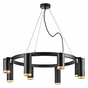 Люстра Lightstar Rullo LR01837487440 цвет плафона/подвески Черный, Золото, цвет арматуры Черный-1