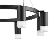 Люстра Lightstar Rullo LR0183781 цвет плафона/подвески Белый, Черный, цвет арматуры Черный-3