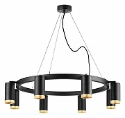 Люстра Lightstar Rullo LR01837840 цвет плафона/подвески Черный, Золото, цвет арматуры Черный-1