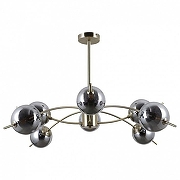 Люстра на штанге Omnilux Rosolina OML-57207-08 цвет плафона/подвески Дымчатый, цвет арматуры Бронза