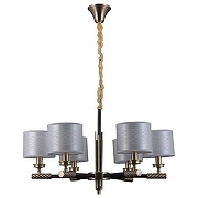 Люстра Omnilux Albinia OML-57303-06 цвет плафона/подвески Серый, цвет арматуры Черный-1