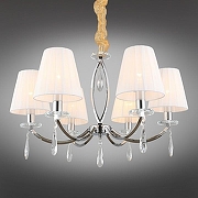 Люстра Omnilux Breguzzo OML-57703-06 цвет плафона/подвески Белый, Прозрачный, цвет арматуры Хром-1