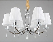 Люстра Omnilux Breguzzo OML-57703-06 цвет плафона/подвески Белый, Прозрачный, цвет арматуры Хром-2