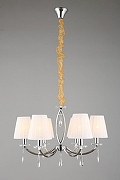 Люстра Omnilux Breguzzo OML-57703-06 цвет плафона/подвески Белый, Прозрачный, цвет арматуры Хром-5