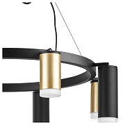 Люстра Lightstar Rullo LR0184048740 цвет плафона/подвески Белый, Золото, Черный, цвет арматуры Черный-3