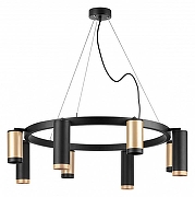 Люстра Lightstar Rullo LR01840487470 цвет плафона/подвески Черный, Золото, цвет арматуры Черный-1