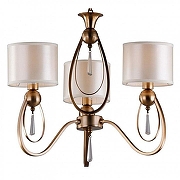 Люстра Omnilux Mellitto OML-63813-03 цвет плафона/подвески Белый, Прозрачный, цвет арматуры Бронза