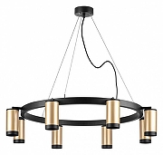 Люстра Lightstar Rullo LR01840837 цвет плафона/подвески Черный, Золото, цвет арматуры Черный-1
