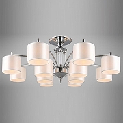 Люстра на штанге Omnilux Alghero OML-64707-12 цвет плафона/подвески Серый, цвет арматуры Хром-1