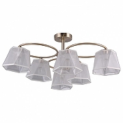 Люстра на штанге Omnilux Rapallo OML-65017-06 цвет плафона/подвески Серый, цвет арматуры Бронза