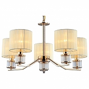 Люстра Omnilux Grandate OML-66413-05 цвет плафона/подвески Бежевый, Прозрачный, цвет арматуры Золото